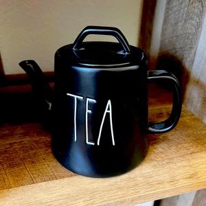 Rae Dunn Black Ceramic Teapot